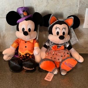 Disney - Disney Parks 2021 Mickey and Minnie Halloween Plushes